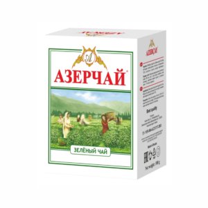 Чай Азерчай зеленый байховый кр/лист к/к 100г