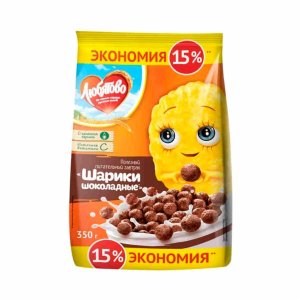 Завтрак Любятово Шарики шоколадные пл/уп 500г
