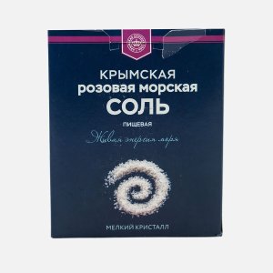 Соль Крымская розовая морская пищ мелкого помола к/к 750г