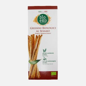 Гриссини ЕКО Био из цельной пшен муки с кунжутом к/к 125г