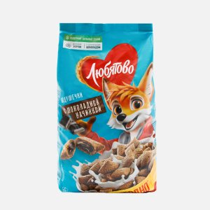 Завтрак Любятово Подушечки с шоколадной начинкой 500г