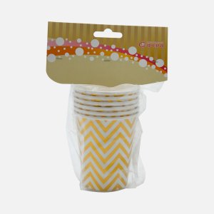 Стакан бумажный Золото ЗигЗаг 6шт