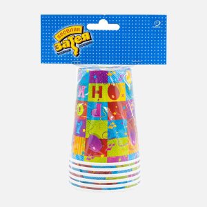 Стакан С Днем Рождения Мозаика 250мл бум 6шт