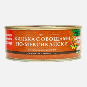 Килька За Родину с овощами по-Мексикански в томатном соусе ж/б/ключ 240г