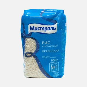Рис Мистраль Краснодар круглозерный пл/пак 900г