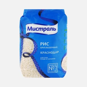 Рис Краснодар Мистраль круглозерный пл/пак 900г