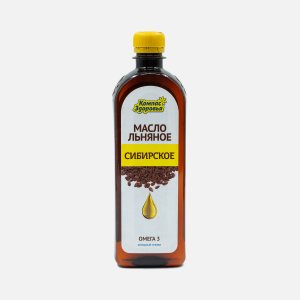 Масло Компас Здоровья льняное Сибирское высший сорт нерафинированное пл/б 500мл