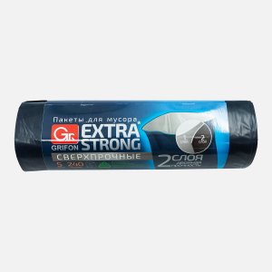 Пакеты Грифон д/мусора двухслойные 240л 90х140см 5шт в рул 101-078