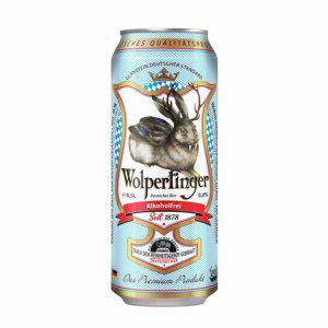 Пиво Вольпертингер светлое фильтровонное безалкогольное ж/б 0,5л