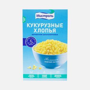 Хлопья Мистраль Фермерские кукурузные цельнозерновые к/к 400г
