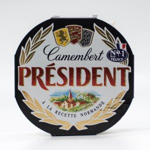 Сыр Президент Камамбер с белой плесенью мягкий 45% к/к 125г