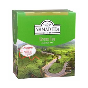 Чай Ахмад Зеленый пакетированный с/я 100*2г