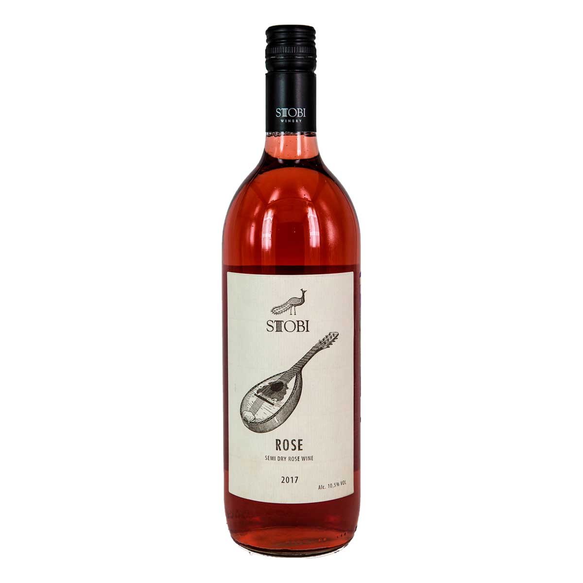 Вино Стоби Розе розовое п/сухое 10.5% ст/б 1л