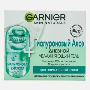 Гель Гарньер Гиалуроновый Алоэ увлажняющ д/норм/смешан кожи 50мл