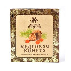 Конфеты Сибирские конфеты Кедровая комета с земляникой к/к 120г