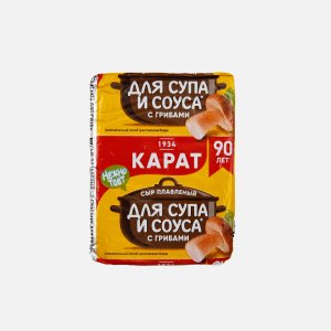 Сыр Карат плавленный с грибами для супа 45% фольга 90г