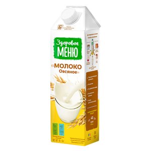 Напиток Здоровое меню Молоко овсяное из растительного сырья т/п/крыш 1л