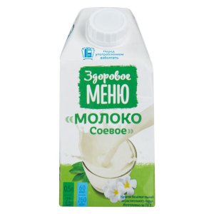 Напиток Здоровое меню Молоко соевое из растительного сырья т/п/крыш 500мл