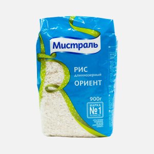 Рис Мистраль Ориент белый длиннозерный пл/пак 900г