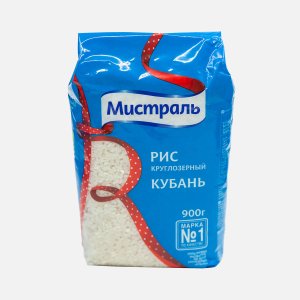Рис Мистраль круглозерный белый Кубань пл/у 900гр