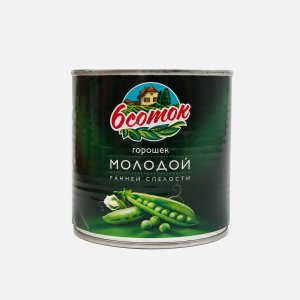 Горошек 6 соток Молодой ранней спелости зеленый ж/б 400г