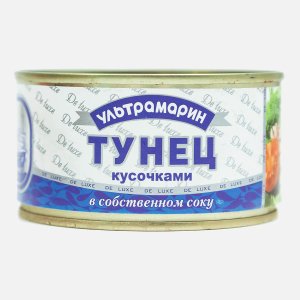 Тунец Ультрамарин кусочками в собственном соку ж/б/ключ 185г