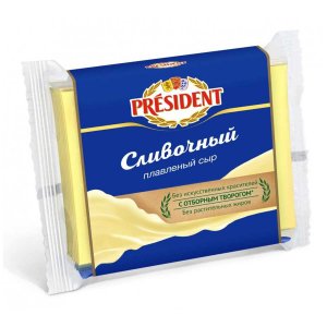 Сыр Президент Мастер Бутерброда Сливочный нарезка 150г