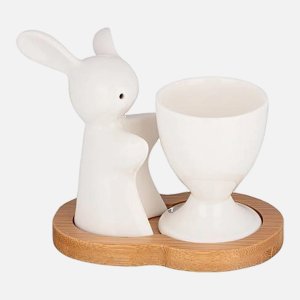 Набор Лефард Натив Подставка д/яйца +солонка дерев подставка 13х11х8см