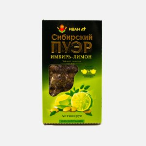 Напиток чайный Иван Да Сибирский пуэр имбирь и лимон плитка к/к 96г