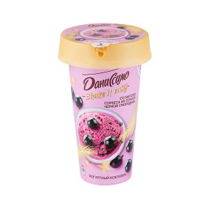 Коктейль кисломолочный Даниссимо йогуртный вкус Сорбет из черной смородины 190г