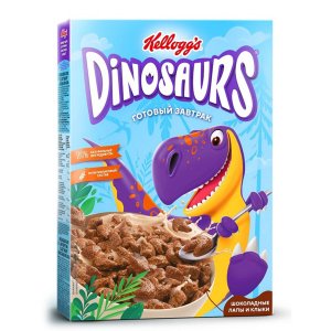 Завтрак Келлоггс Динозаурс готовый Шоколадные лапы и клыки к/к 220г