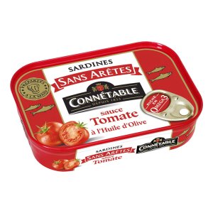 Сардины Коннетабль без костей в оливковом масле и томатном соусе ж/б 140г