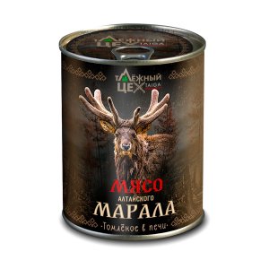 Мясо Таёжный цех Алтайского марала томлёное в печи ж/б 338г