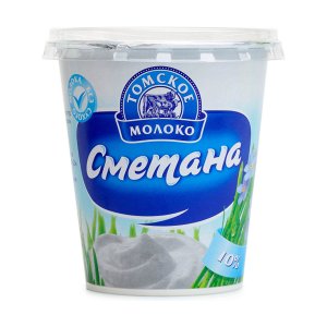Сметана Томское молоко 10% пл/ст 500г