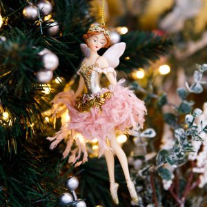 Украшение елочное Холидей Классик Балерина Мальва полистоун 7,5х4х15