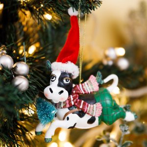 Украшен елочБычокРождество к нам мчится10,5х4х7,5см полимер208976B