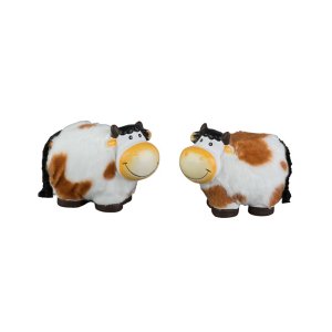 Сувенир Плюшевая корова 9,5х5,5х7,5см полимер ZY925