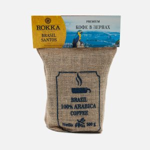 Кофе Рокка Бразилия в зернах средняя обжарка м/у 500г