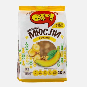 Мюсли Ого! запеченные с бананом 350г