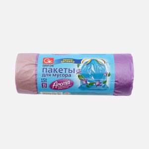 Пакеты для мусора Грифон БИО Микс с завязками 35л 15шт в рул 12мкм ПНД