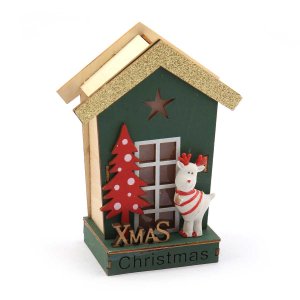 Декорация Рождественский домик с подсветкой 11х6х15см DH8039110