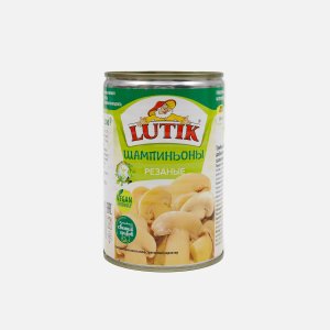Шампиньоны Лютик резаные ж/б 400г