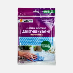Салфетки Патерра перфорированные вискозные 30*38см 5шт