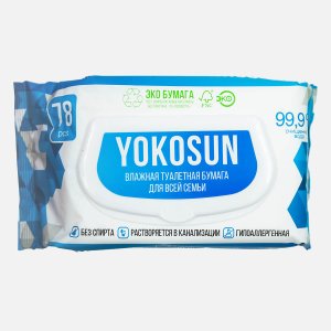 Бумага туалетная Йокосан влажная 78шт
