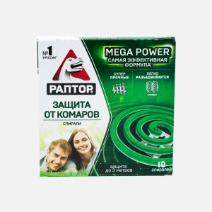 Спираль Раптор Защита от комаров 10шт