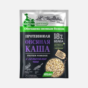 Каша Бионова овсяная с семенами чиа протеиновая 40г