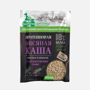 Каша Бионова овсяная с семенами чиа протеиновая 40г