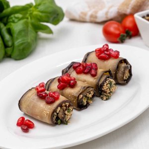 Закуска Рулетики из баклажанов с творожной начинкой вес