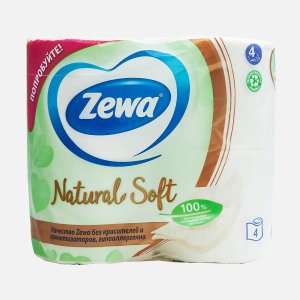 Бумага туалетная Зева Нейчерал Софт 4сл 4рул