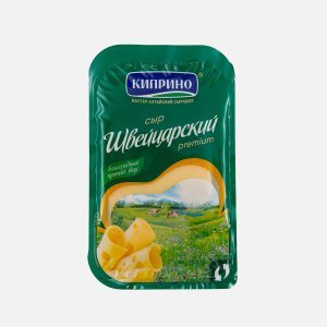 Сыр Киприно Швейцарский слайсы 50% пл/уп 125г